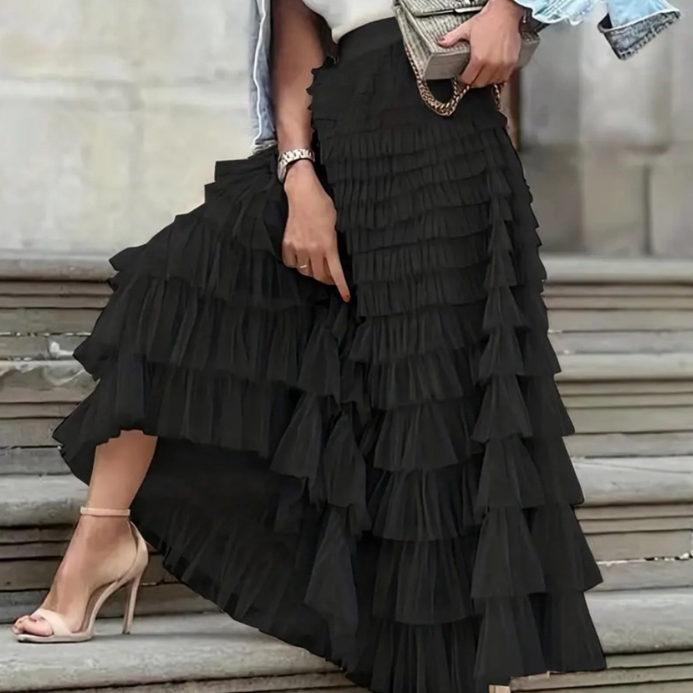 Mesh Layered Hem Skirt🤩✨🥂